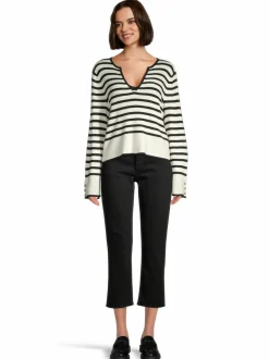 Neuleet<Object ObjViva-neulepusero SANDSHELL STRIPES:BLACK