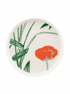 Lautaset & Kulhot<Marimekko Oiva Puutarhakutsut -lautanen 13,5 cm 162 WHITE, GREEN, ORANGE