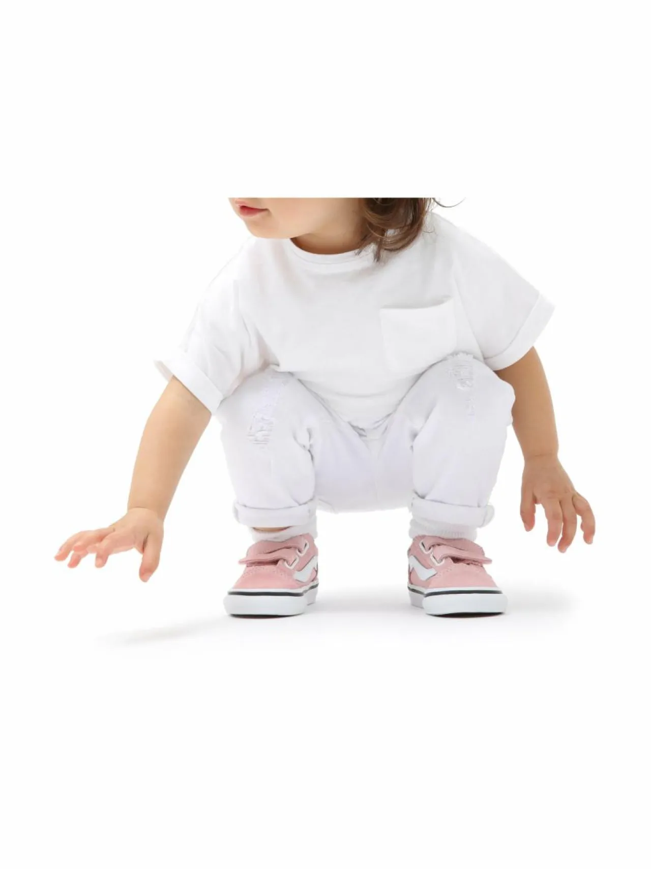 Ensiaskelkengät<Vans Old Skool -ensiaskelkengät POWDER PINK/TRUE WHITE