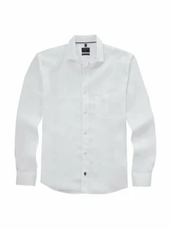 Paidat<Olymp -pellavakauluspaita 00 WEISS WHITE