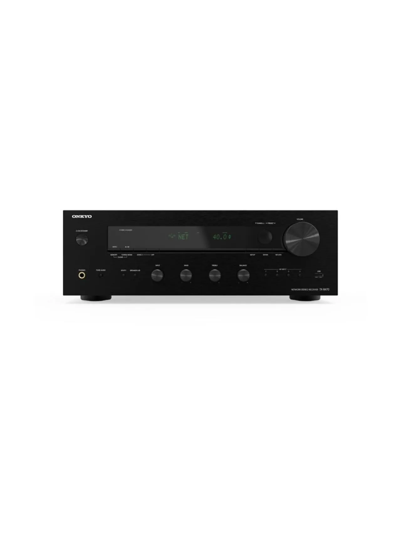 Audio<Onkyo TX-8470 Stereovahvistin MUSTA