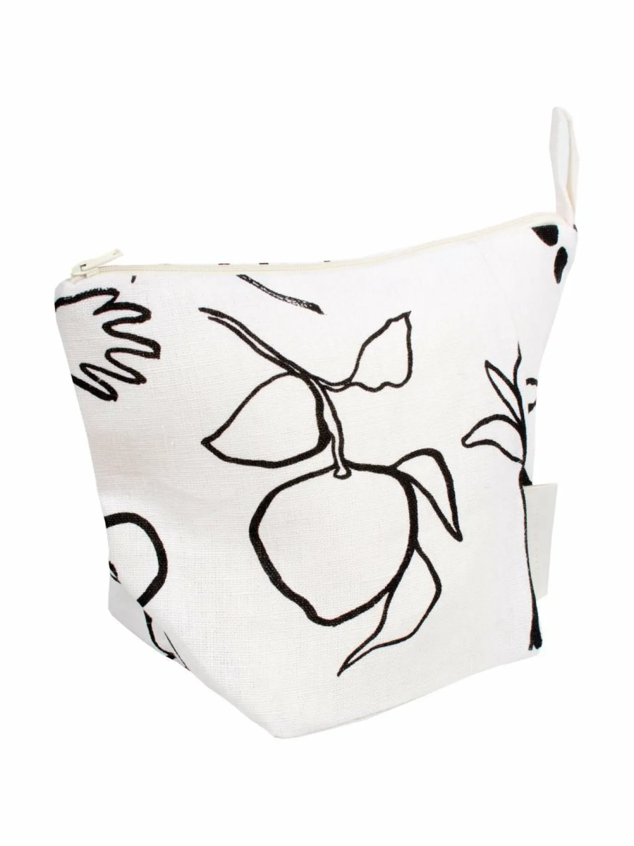 Toiletti- & Meikkilaukut<Saana ja Olli Onnenmaa-kosmetiikkalaukku WHITE FABRIC/BLACK PRINT