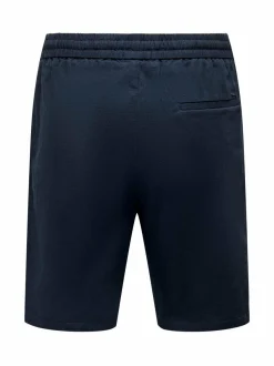 Housut<Only & Sons OnsLinus- puuvilla-pellavashortsit DARK NAVY
