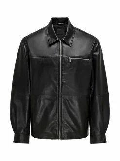 Takit<Only & Sons OnsReal-nahkatakki BLACK
