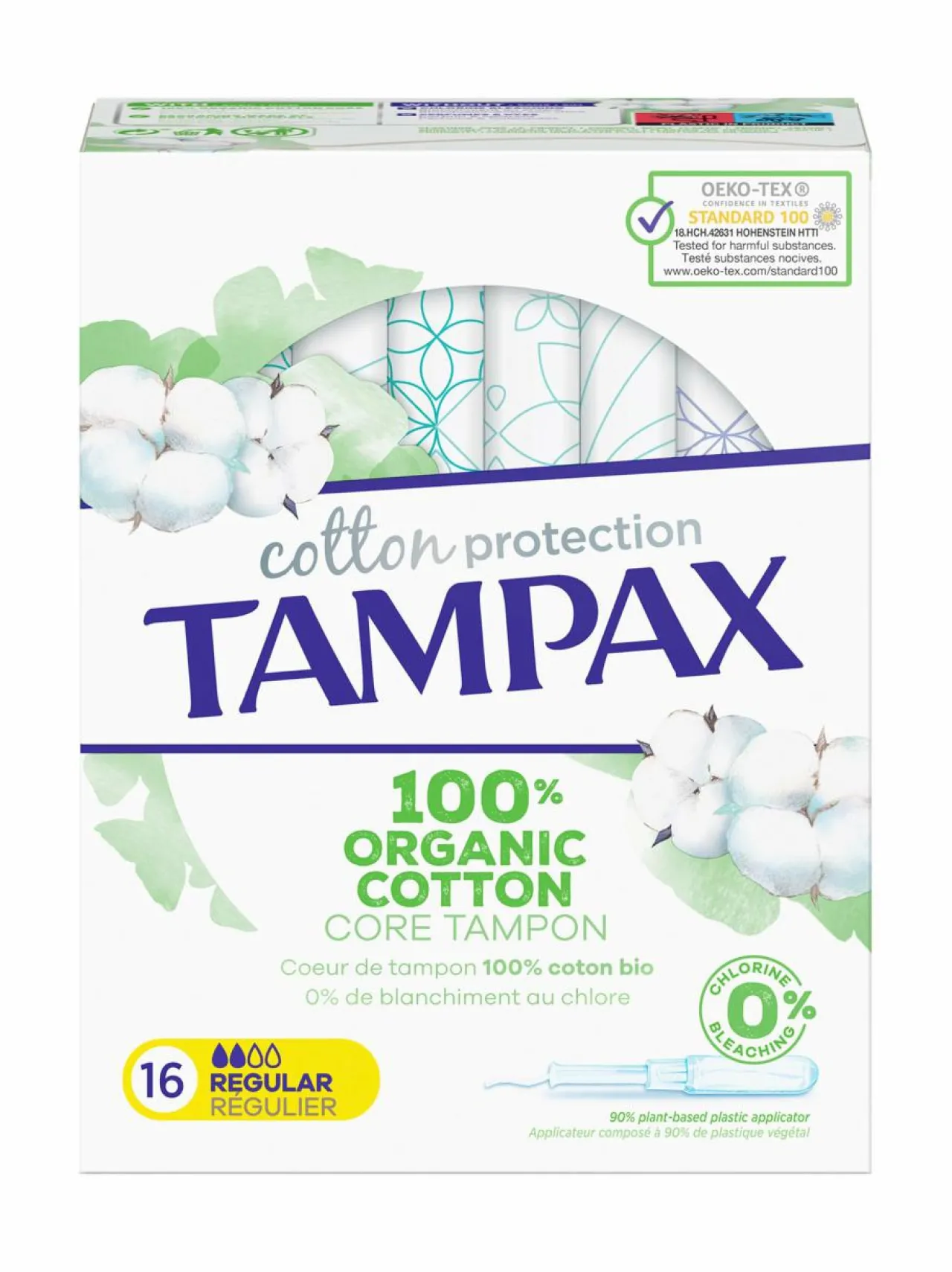 Intiimituotteet<Tampax Organic Cotton Regular -tamponi 16 kpl NOCOL