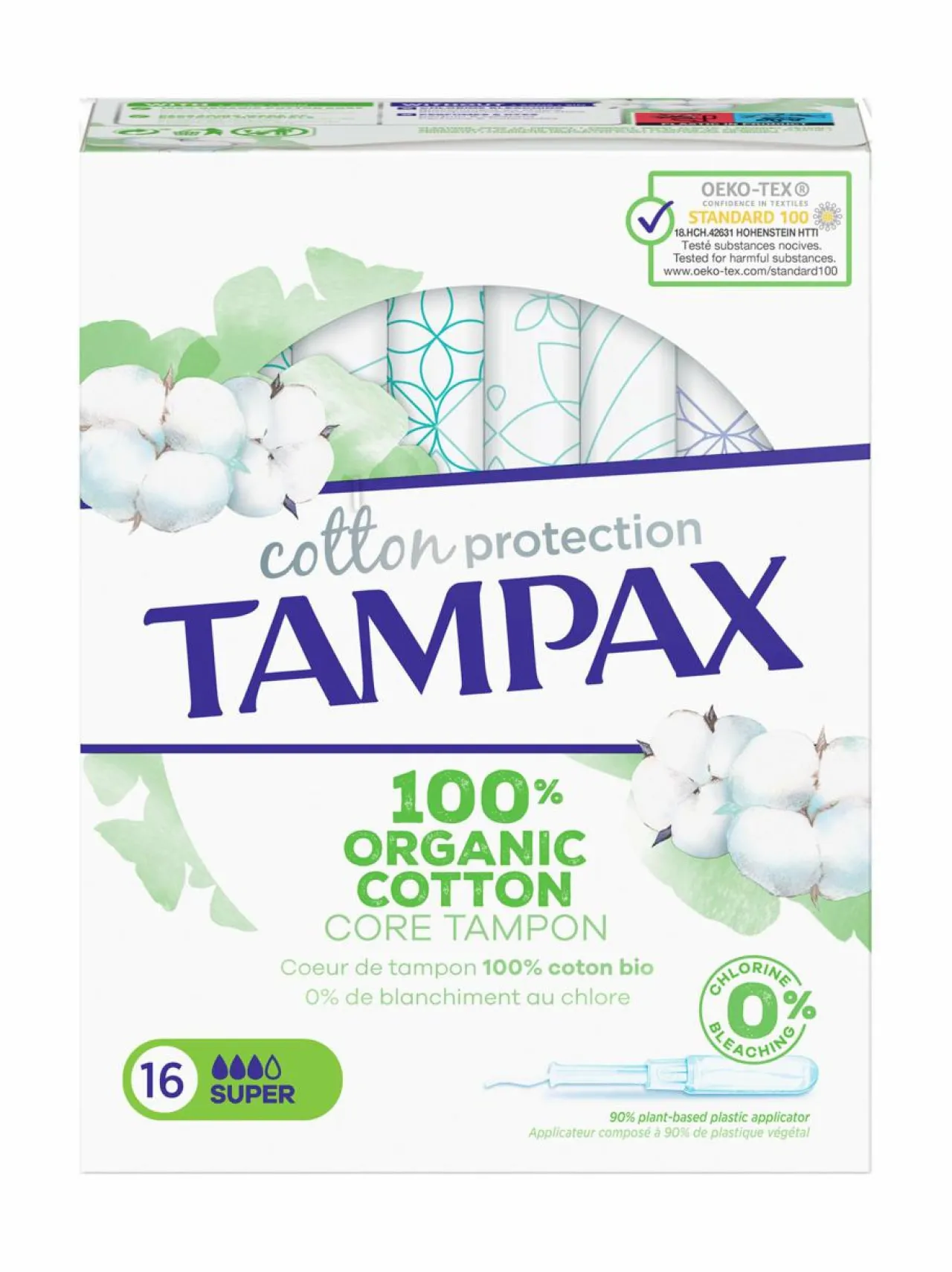 Intiimituotteet<Tampax Organic Cotton Super -tamponi 16 kpl NOCOL