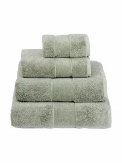 Kylpyhuonetekstiilit<LUIN LIVING Organic Elegance -pyyhe ASH GREEN