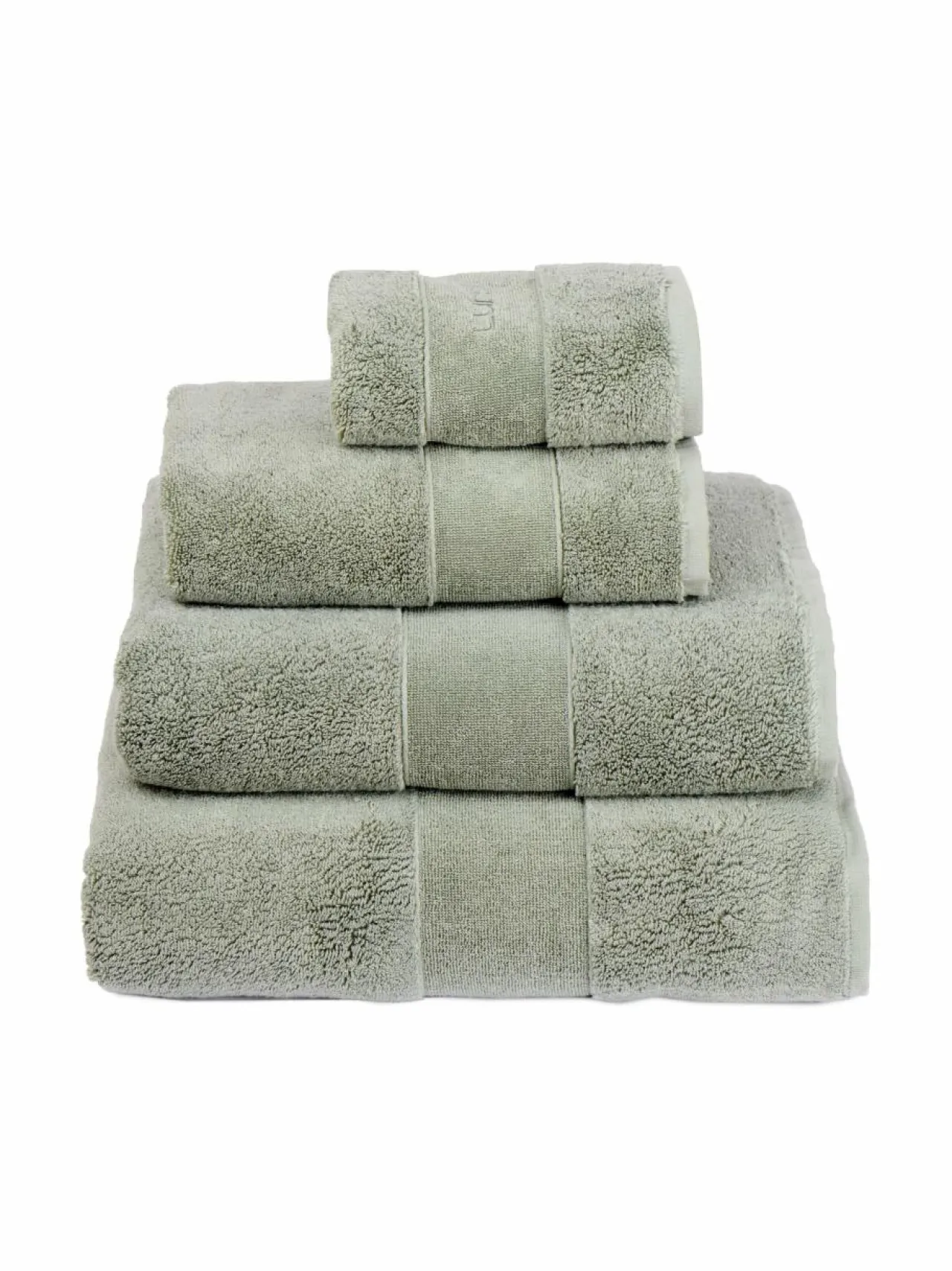 Kylpyhuonetekstiilit<LUIN LIVING Organic Elegance -pyyhe ASH GREEN