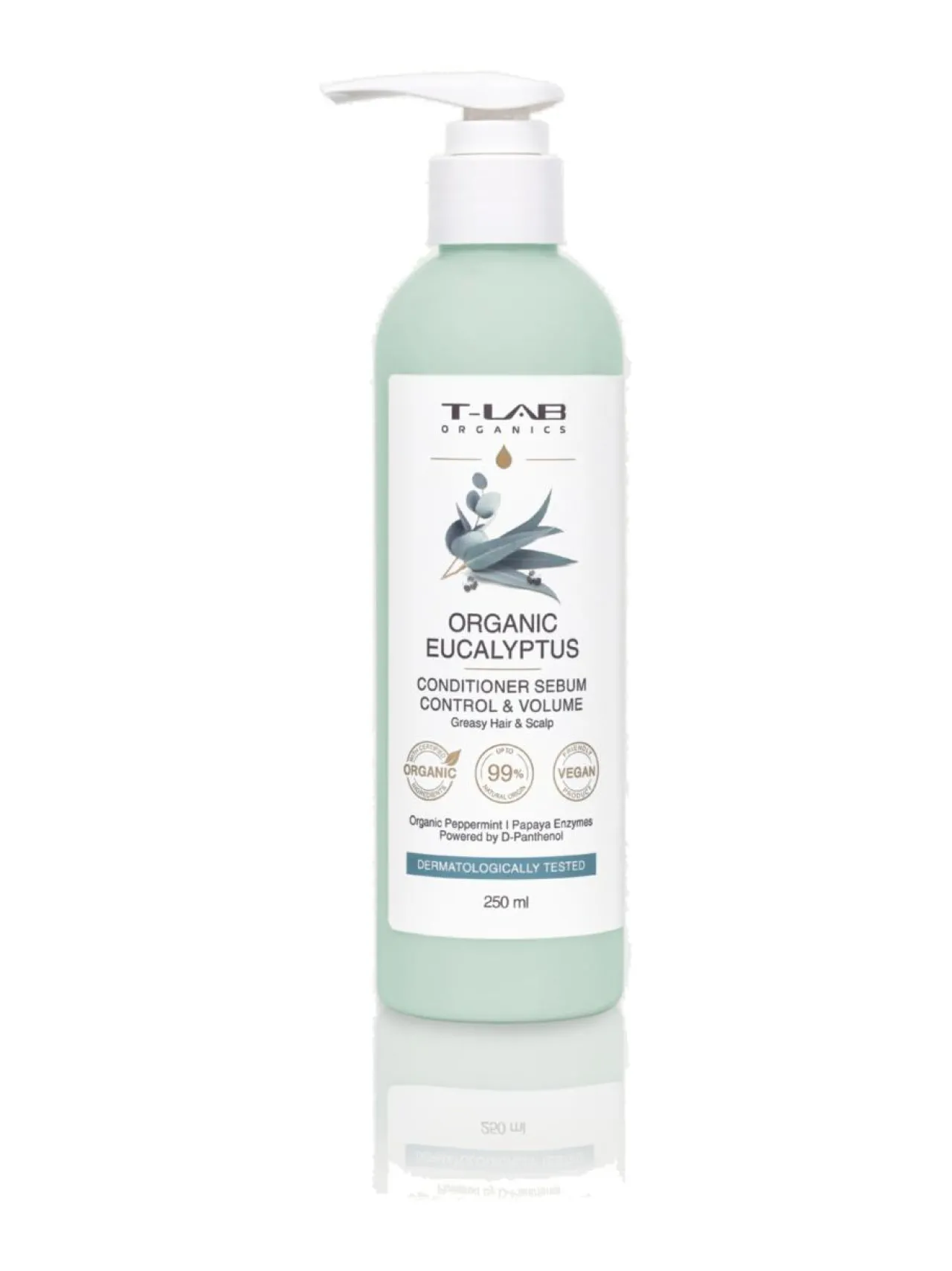T-LAB Professional Organic Eucalyptus Sebum Control&Volume Conditioner -hoitoaine rasvoittuville hiuksille 250ml^ Hiustenhoito