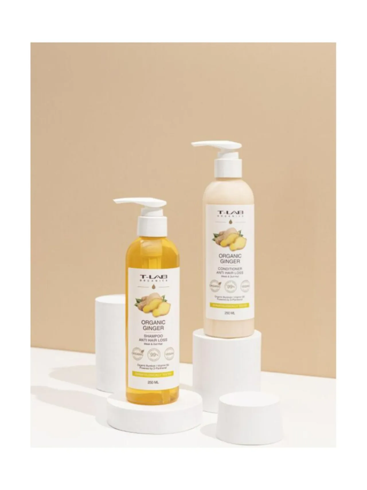 Hiustenhoito<T-LAB Professional Organic Ginger Anti Hair Loss Shampoo -hiuksia vahvistava shampoo 250ml