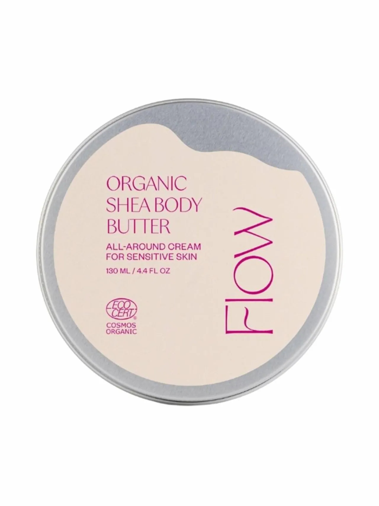 Vartalonhoito<Flow Cosmetics Organic Shea Body Butter 100 % -sheavoi 130 ml