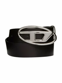 Vyöt<Diesel Oval D Logo -nahkavyö H6528 BLACK/NICKEL