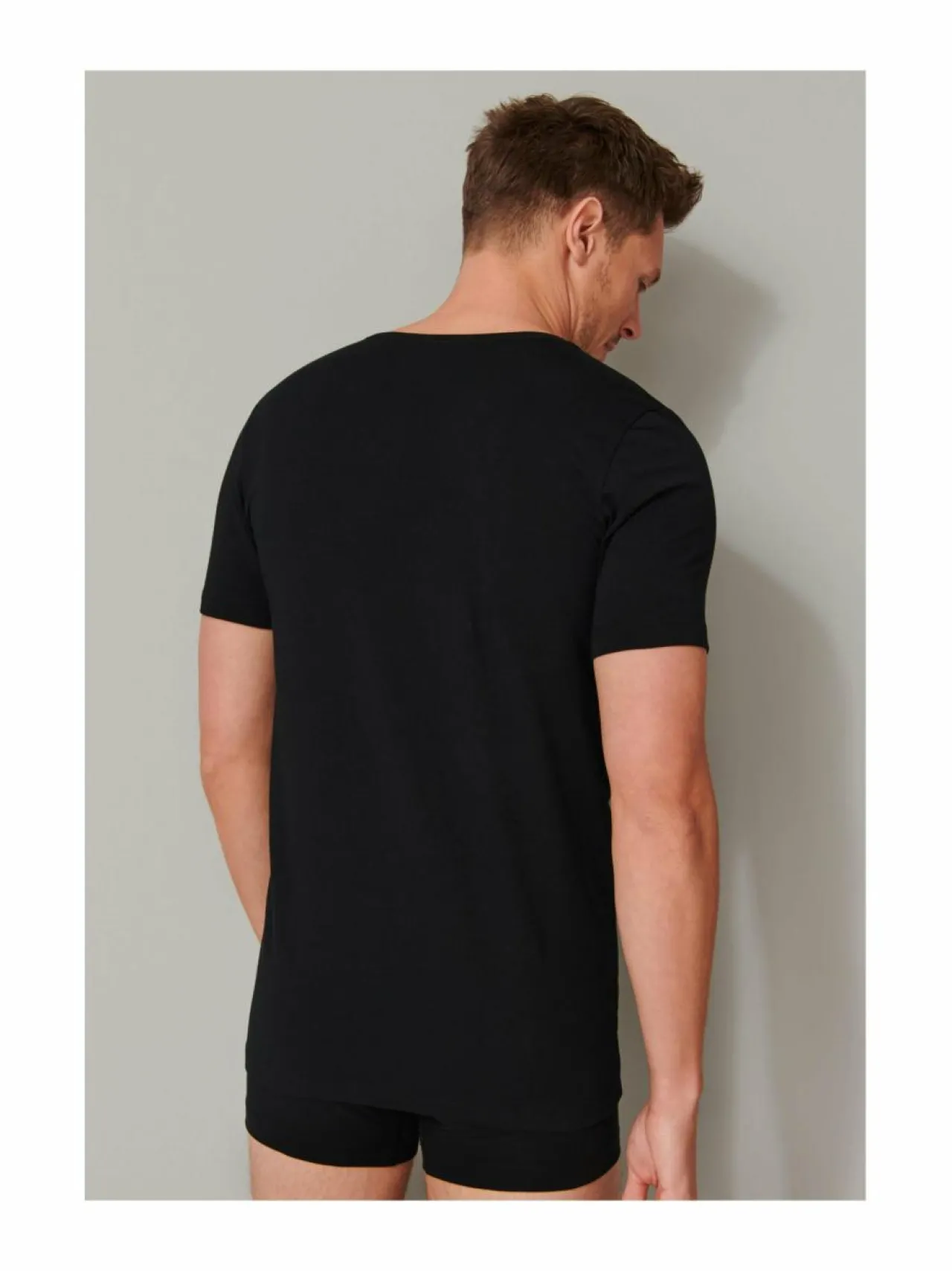 Alusasut<Schiesser 2-pack V-neck -paita 000 BLACK