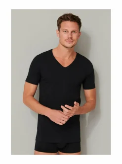 Alusasut<Schiesser 2-pack V-neck -paita 000 BLACK