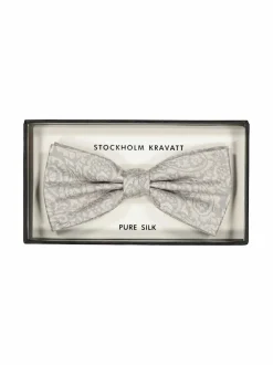 Solmiot & Asusteet<Stockholm Kravatt Paisley-silkkirusetti 014 SILVER