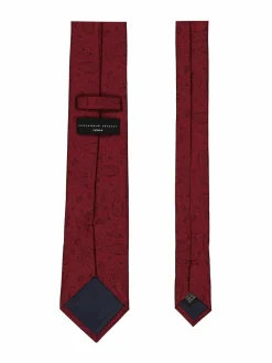 Solmiot & Asusteet<Stockholm Kravatt Paisley-silkkisolmio 025 DARK RED