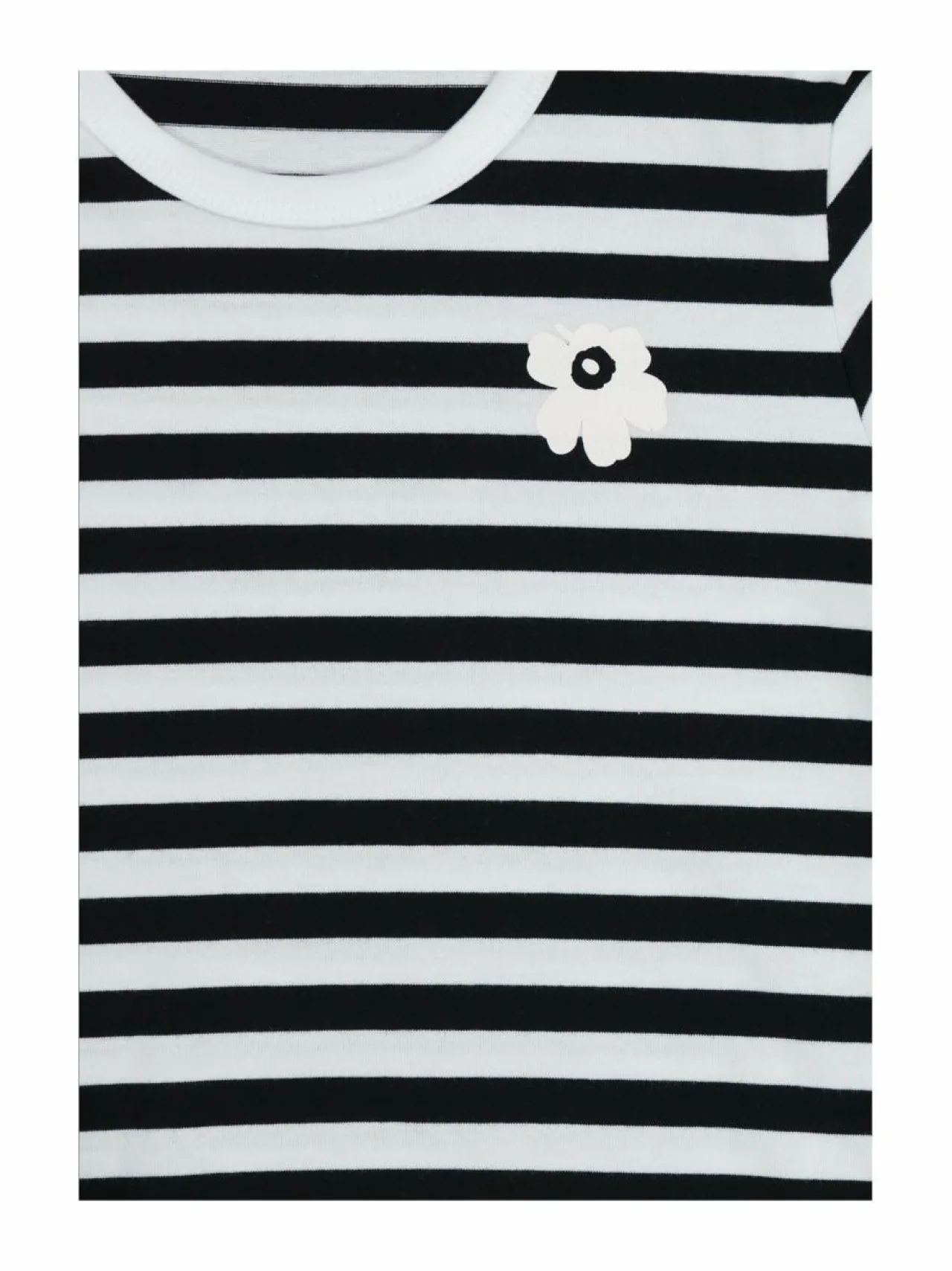 Pitkähihaiset Trikoopaidat<Marimekko Paja Tasaraita Unikko -trikoopaita 068 WHITE, BLACK