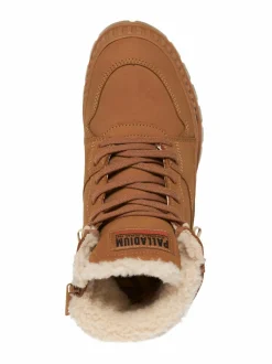 Nilkkurit<Palladium Pallashock Warm -nahkanilkkurit tekoturkisvuorilla 252 DEAR BROWN
