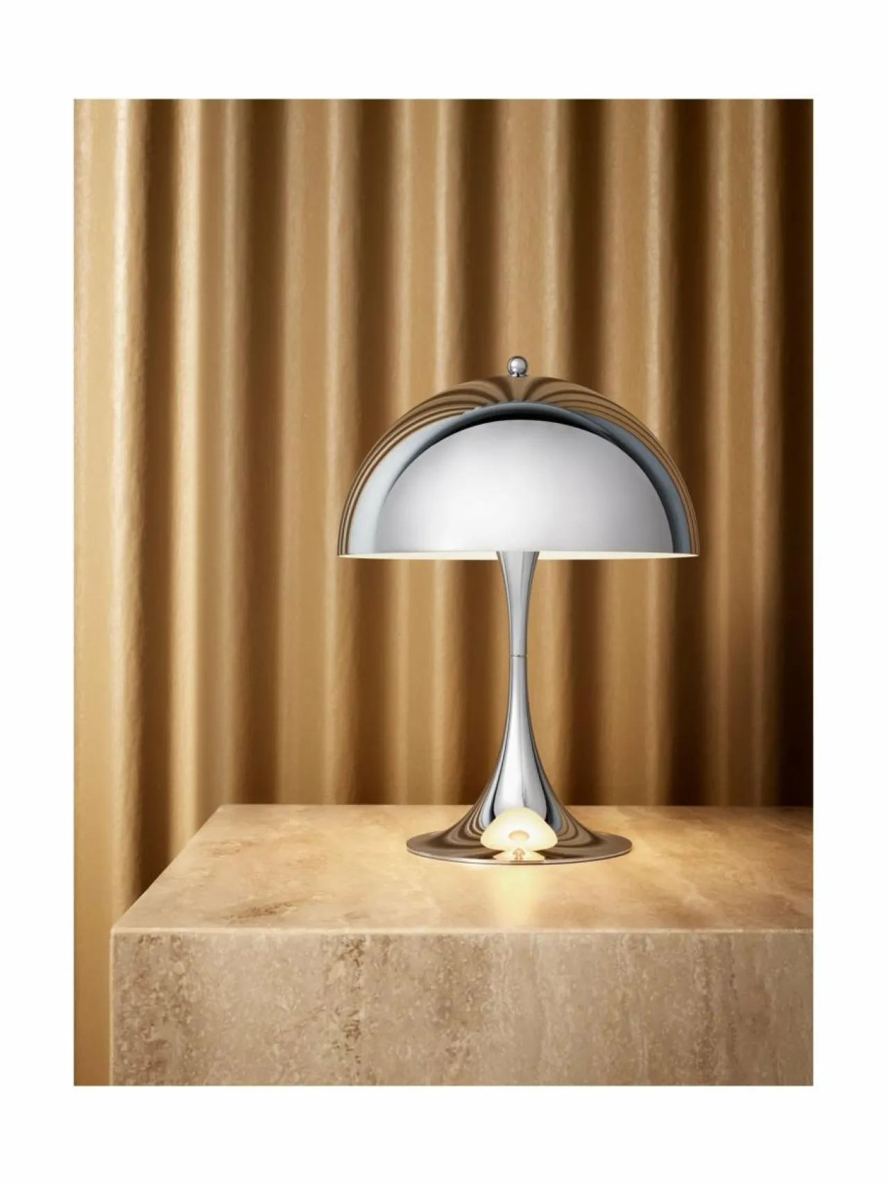 Pöytävalaisimet<Louis Poulsen Panthella Mini -pöytävalaisin CHROME (KROMI)