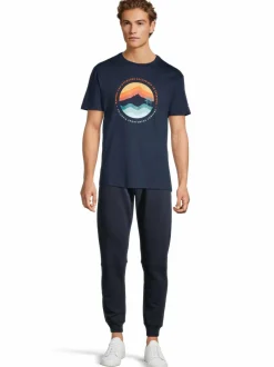 Paidat, Hupparit & Colleget<Columbia Path Lake t-paita 468 COLLEGIATE NAVY, CIRCULAR LINESCAPE