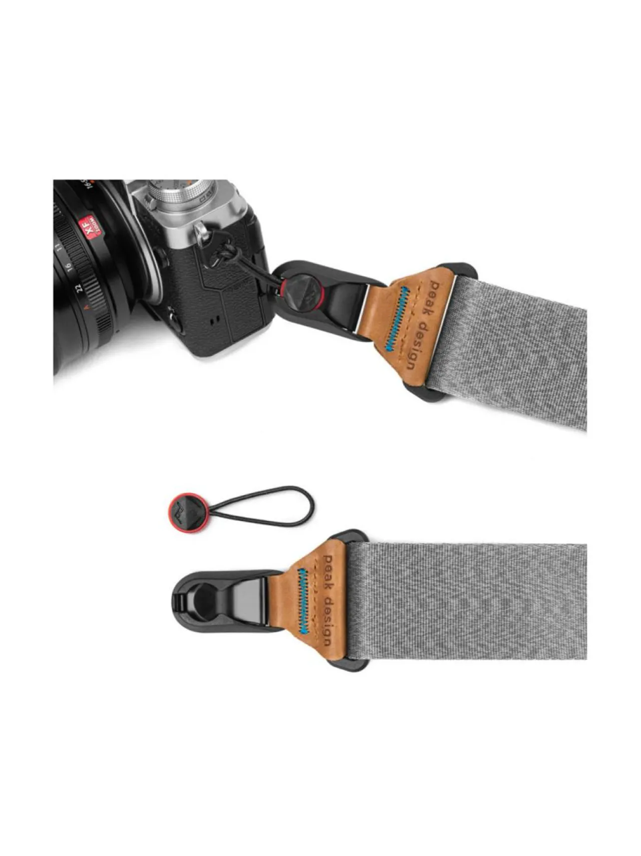 Kamerat<Peak Design Slide v3 kamerahihna + Anchor Mount - Ash