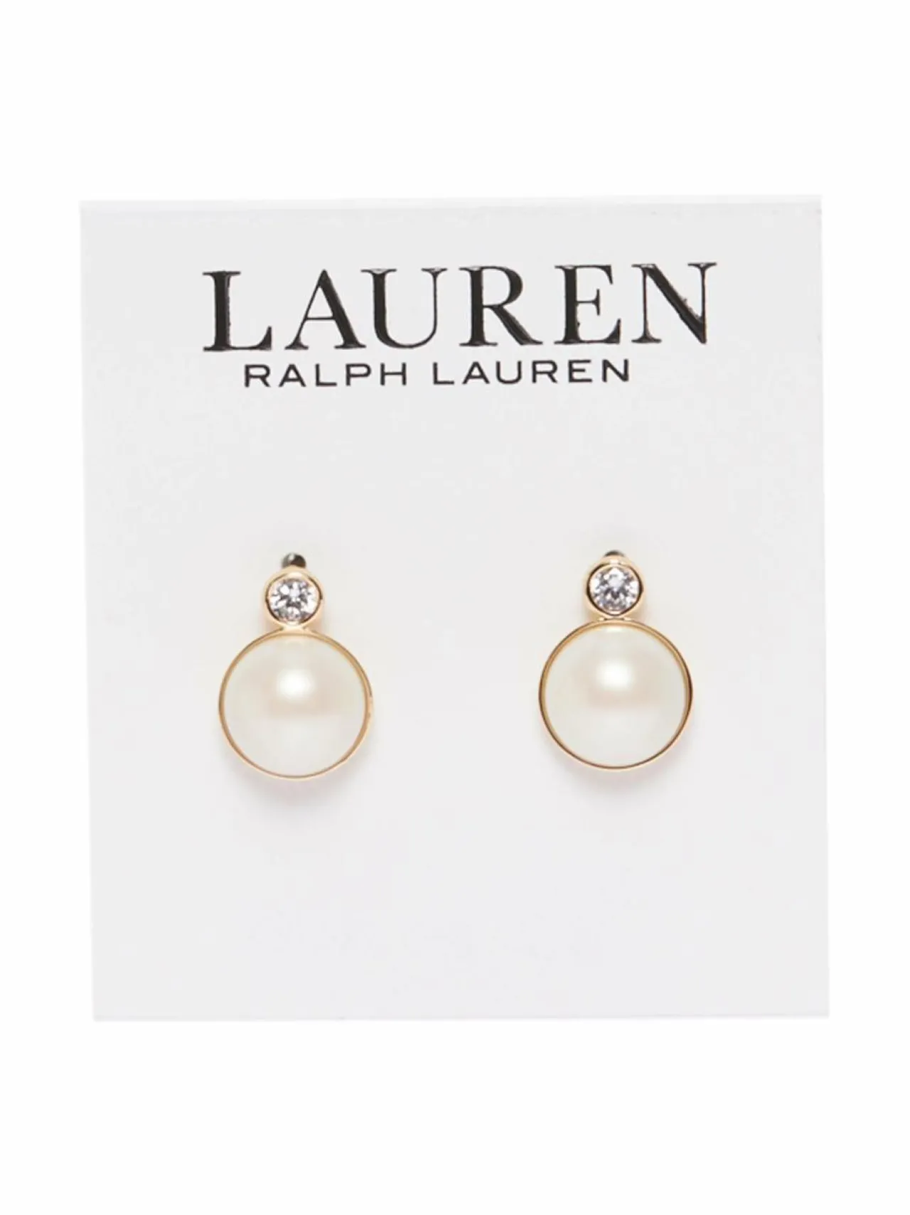 Korut<Lauren Ralph Lauren Pearl Stud -korvakorut GOLD / WHITE