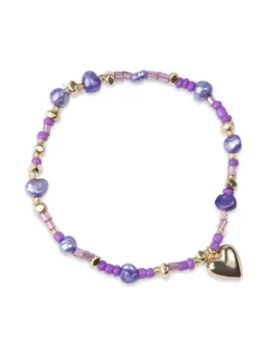 Korut & Hiuskoristeet<pfgSTOCKHOLM Pearls KIDS-Lilly Rannekoru PURPLE