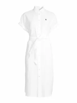 Mekot<Polo Ralph Lauren Pellavamekko 002 WHITE