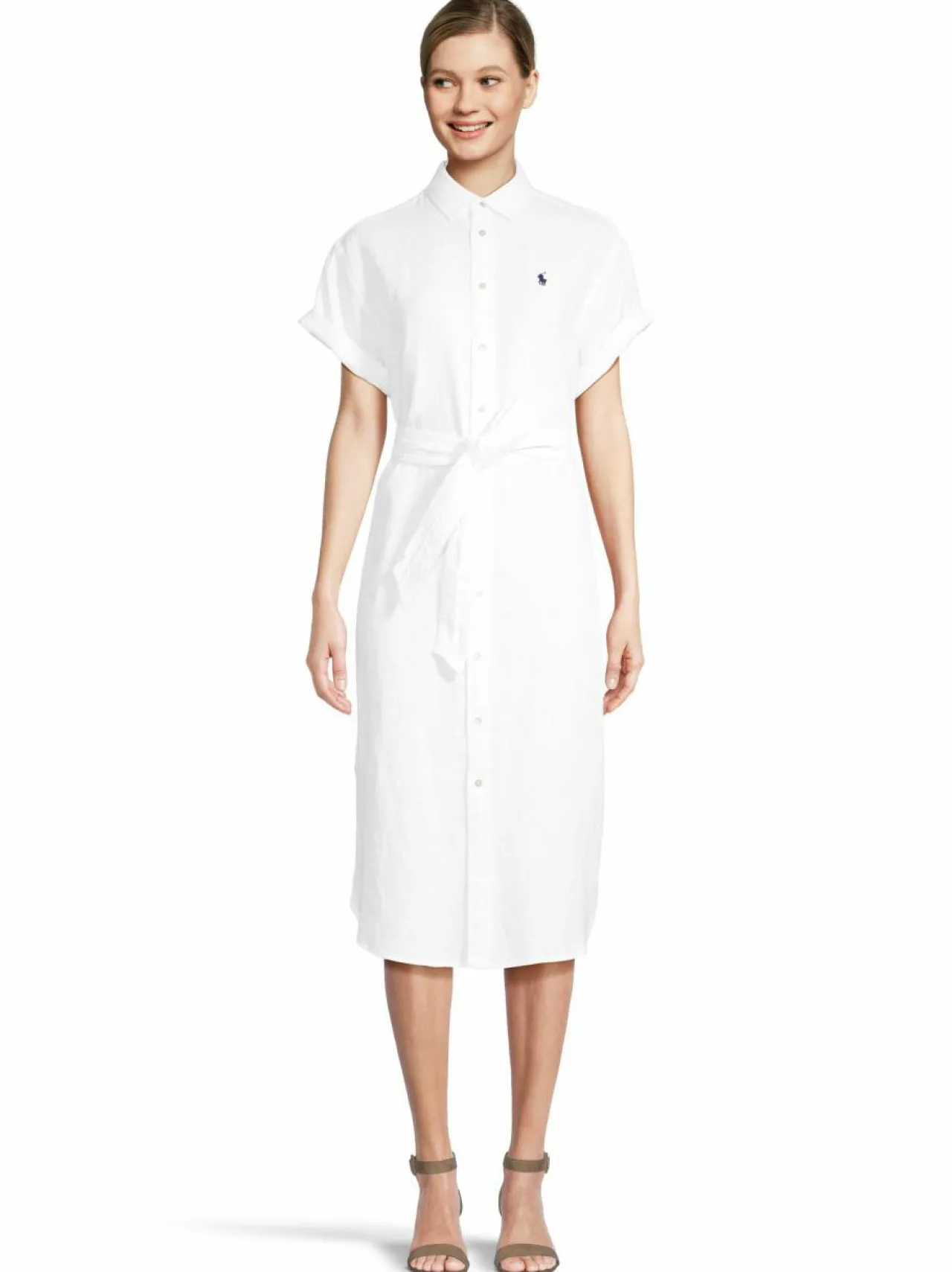 Mekot<Polo Ralph Lauren Pellavamekko 002 WHITE