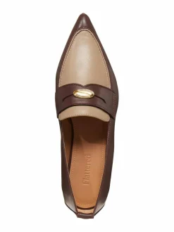 Kävelykengät & Loaferit<Flattered Penelope-nahkaloaferit 002 BURGUNDY/TAUPE