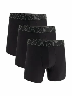 Urheilukerrastot & Alushousut|Alusasut<Under Armour Perfect Tech™ 6" -bokserit 3-pack 001 BLACK