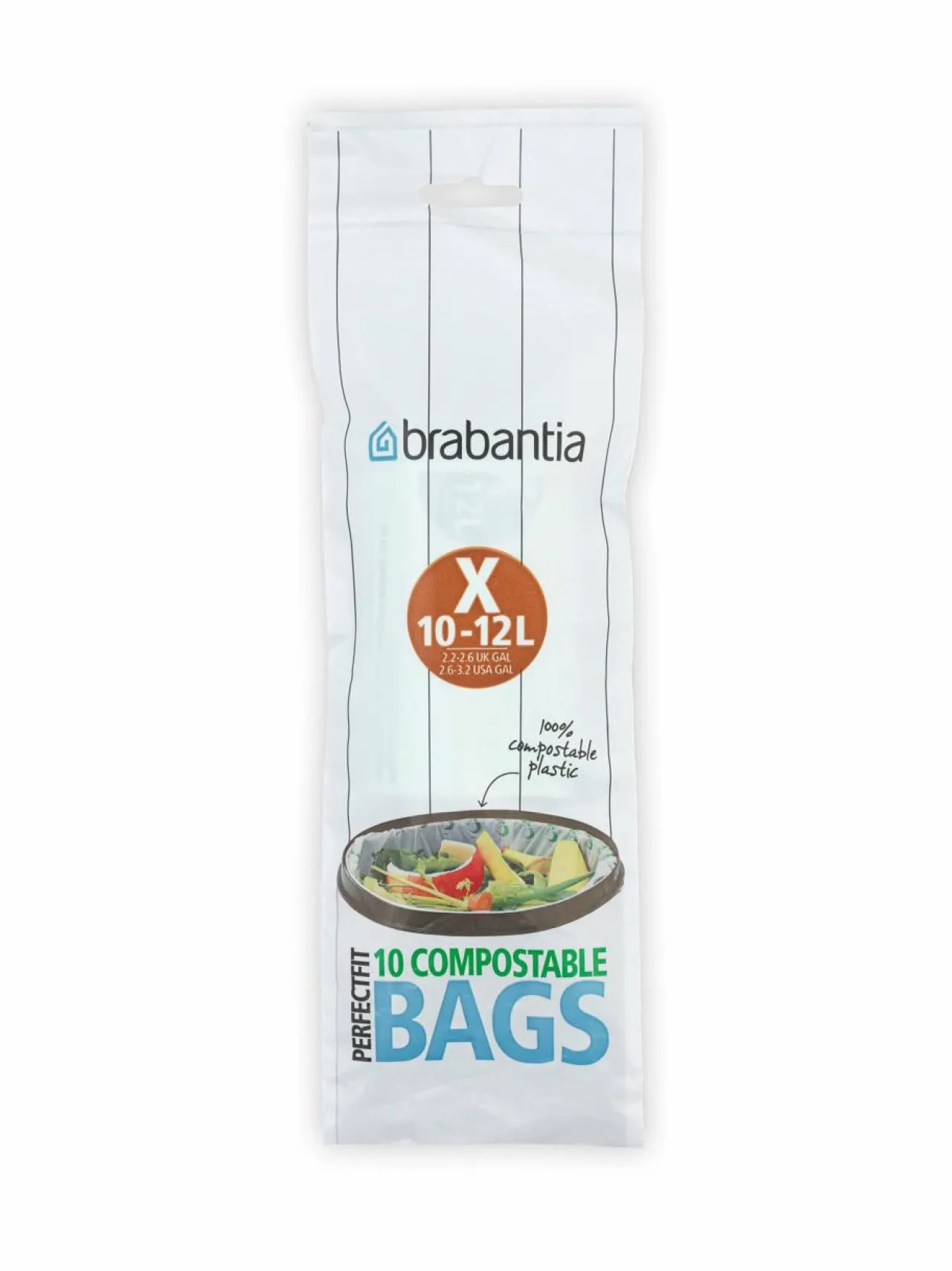 Roskakorit & -Pussit<Brabantia PerfectFit X -biohajoavat roskapussit 10-20 l VIHREÄ