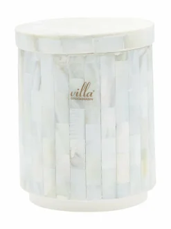 Kylpyhuonetarvikkeet<Villa Stockmann Perla- kannellinen säilytyspurkki PEARL/WHITE