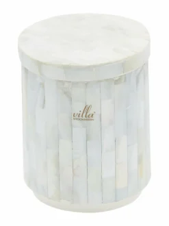 Kylpyhuonetarvikkeet<Villa Stockmann Perla- kannellinen säilytyspurkki PEARL/WHITE