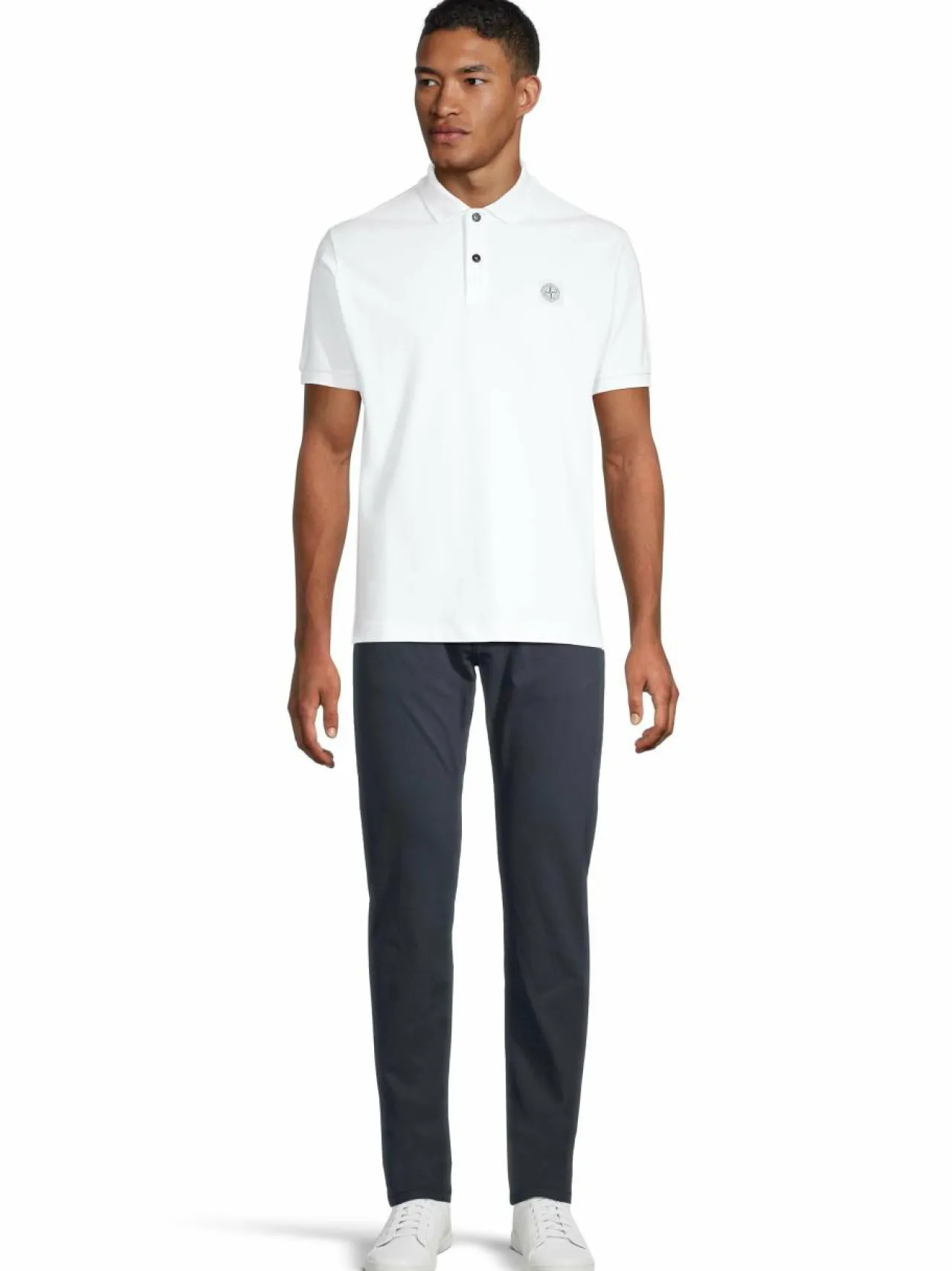 Paidat<Stone Island Pikeepaita V0001 WHITE
