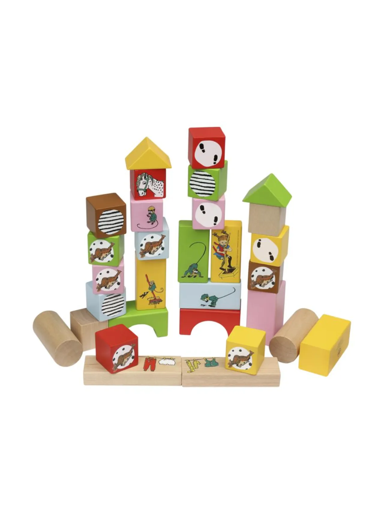 PIPPI Rakennuspalikat, 30 kpl^ Nuket & Nuken Tarvikkeet
