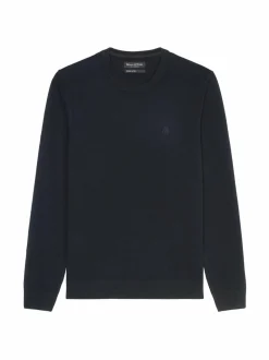 Neuleet<Marc O'Polo Piqué Structure -puuvillaneule 898 DARK NAVY