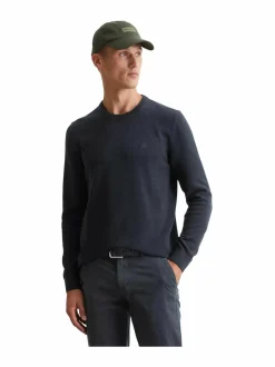 Neuleet<Marc O'Polo Piqué Structure -puuvillaneule 898 DARK NAVY