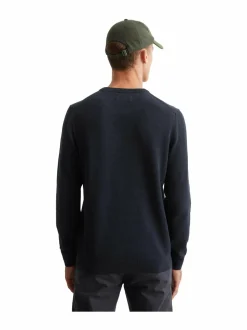 Neuleet<Marc O'Polo Piqué Structure -puuvillaneule 898 DARK NAVY