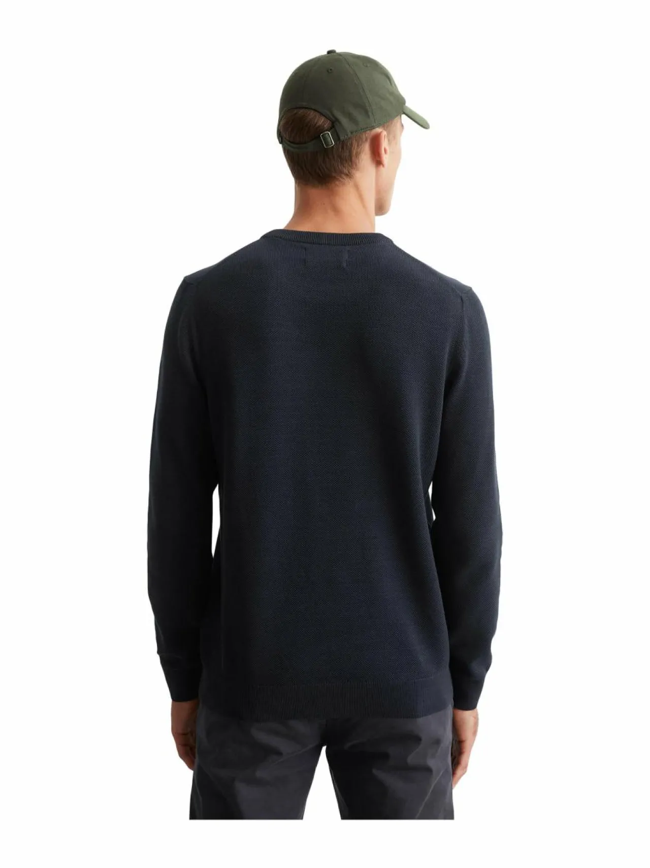Neuleet<Marc O'Polo Piqué Structure -puuvillaneule 898 DARK NAVY