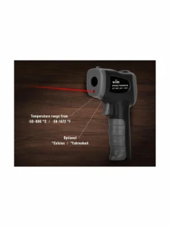 Yleis- & Monitoimikoneet<Witt Pizza Infrared Temperature Gun- infrapunalämpömittari BLACK