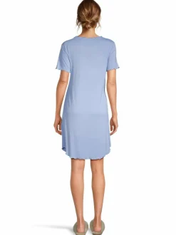 Yö- & Oloasut<Damella Plain Bamboo -yöpaita 287 BLUE