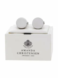 Solmiot & Asusteet<Amanda Christensen Plain Circle -kalvosinnapit SILVER