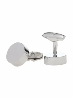 Solmiot & Asusteet<Amanda Christensen Plain Circle -kalvosinnapit SILVER