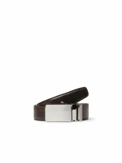 Vyöt<SDLR Plate Buckle -nahkavyö 0004 DK.BROWN