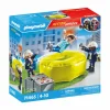 Rakennussarjat<PLAYMOBIL ACTION HEROES Palomies ilmatyynyaluksella 71465