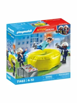 Rakennussarjat<PLAYMOBIL ACTION HEROES Palomies ilmatyynyaluksella 71465