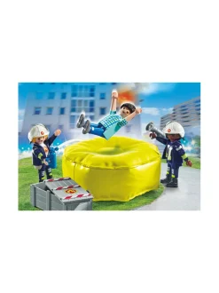 Rakennussarjat<PLAYMOBIL ACTION HEROES Palomies ilmatyynyaluksella 71465