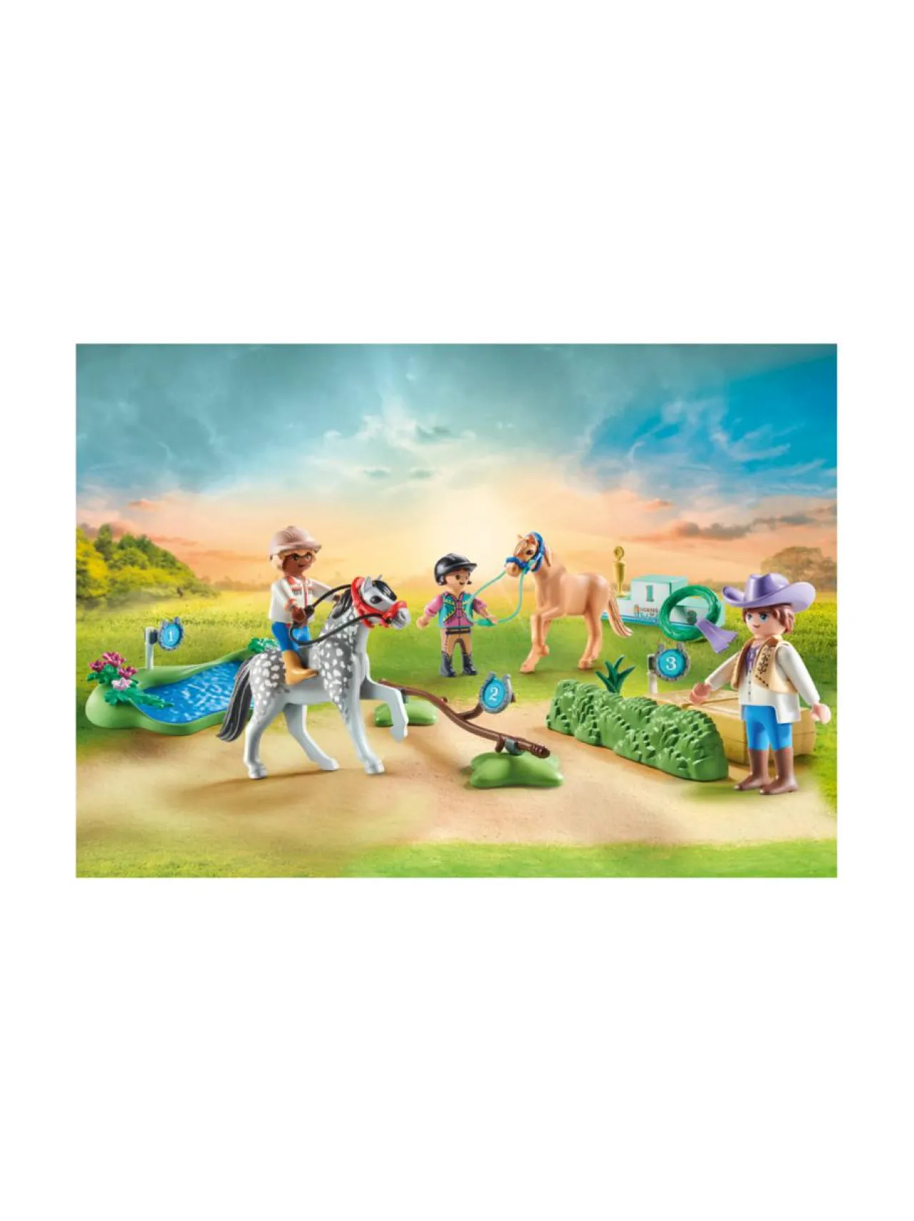 Rakennussarjat<PLAYMOBIL HORSES OF WATERFALL Ponikilpailu 71495
