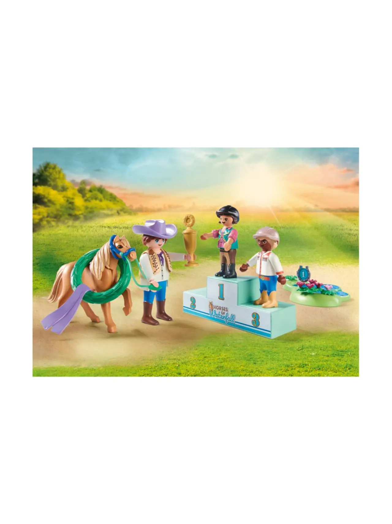 Rakennussarjat<PLAYMOBIL HORSES OF WATERFALL Ponikilpailu 71495